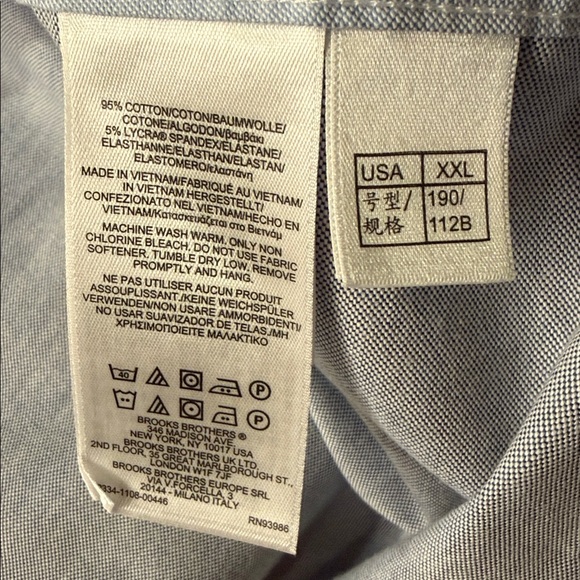 Brooks Brothers Multicolor Color Block Button Down Shirt. Nearly new XXL - Picture 6 of 9